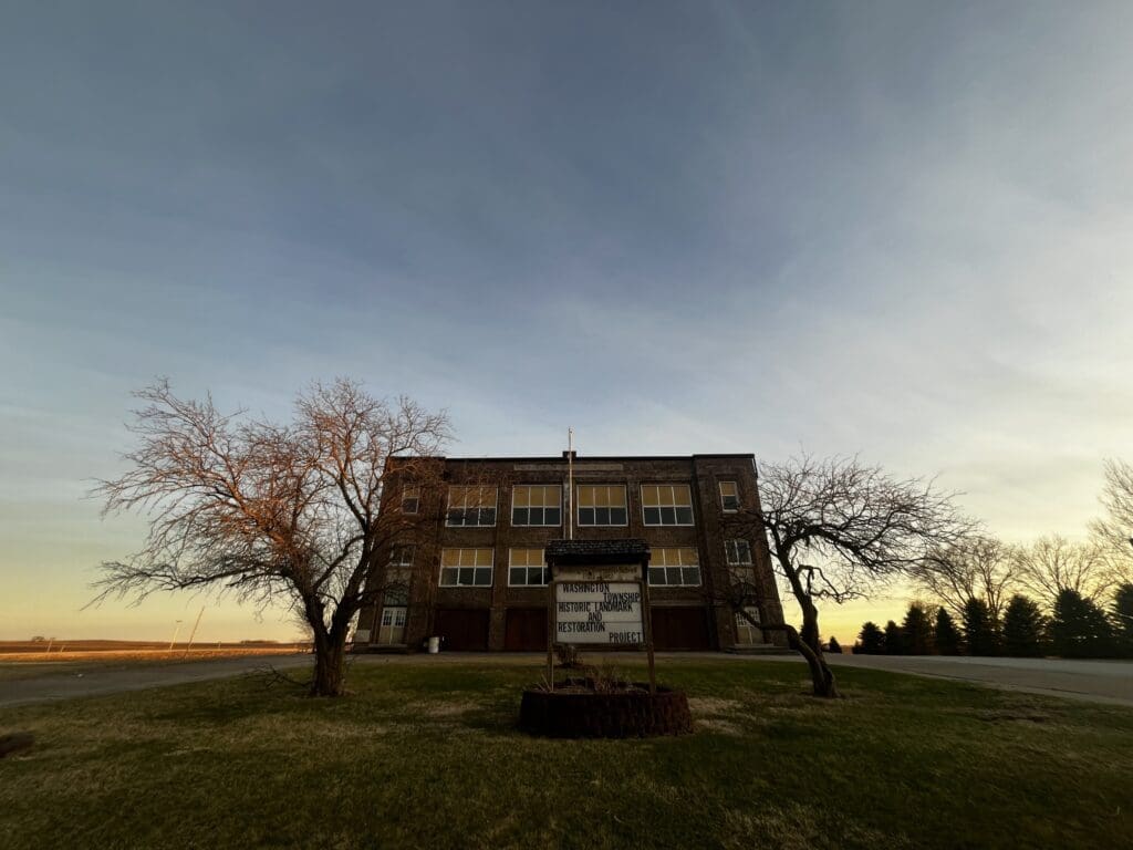 The Washington Township School in Minburn Iowa